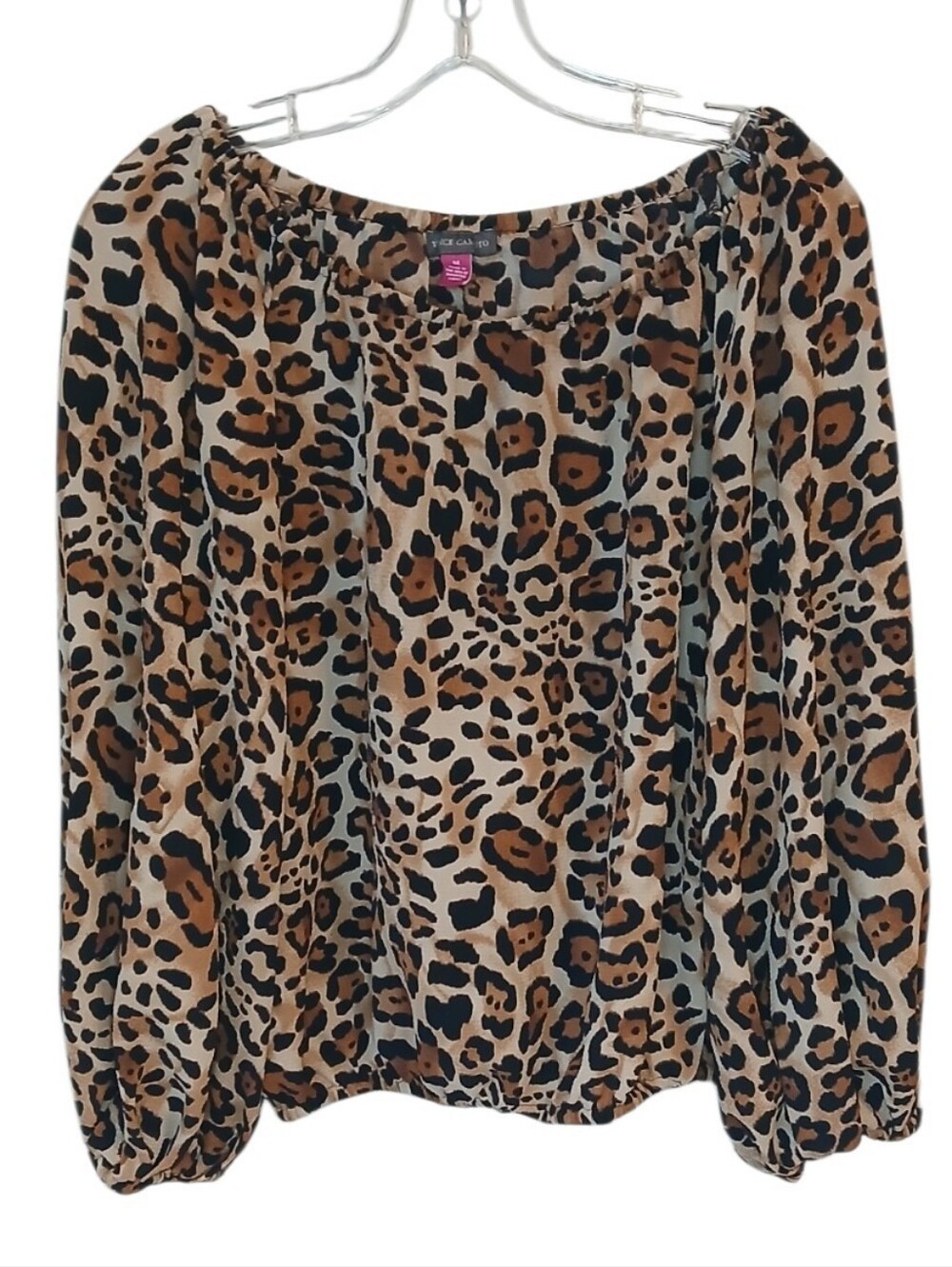 Vince Camuto Leopard Print Top Size Medium